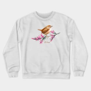 Cute little Wren Watercolour Crewneck Sweatshirt